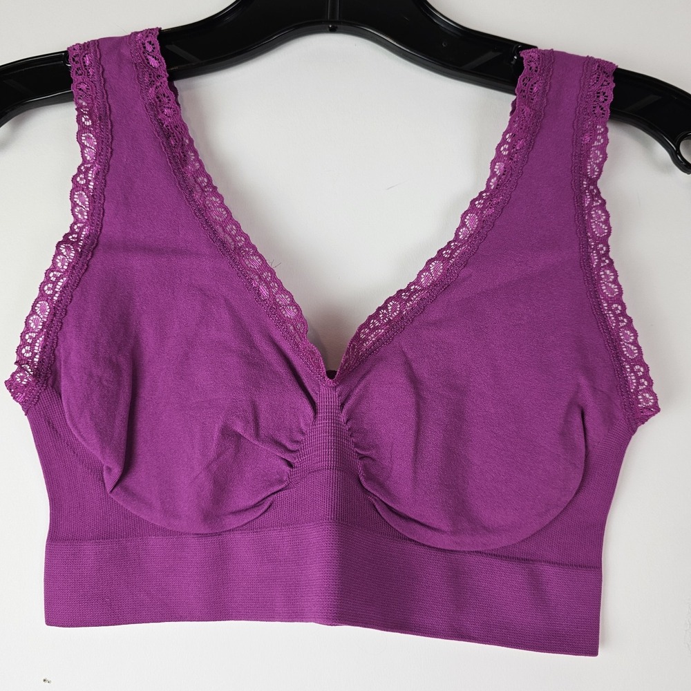 Rhonda Shear Seamless Original Ahh Comfort Bra New NWOT Small Wireless Fuschia